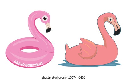 Flamingo lifesaver cartoon