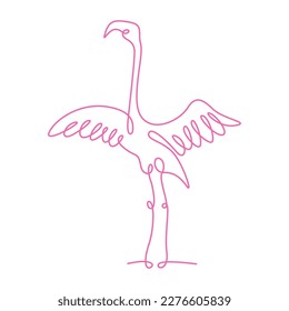 Flamingo line art design illustration