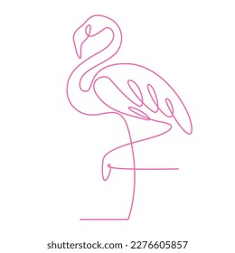 Flamingo line art design illustration