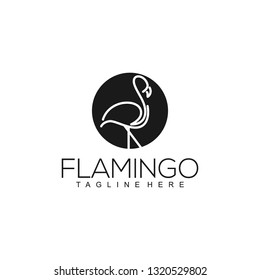 Flamingo Logo Design Stock Vector (Royalty Free) 1320529802 | Shutterstock