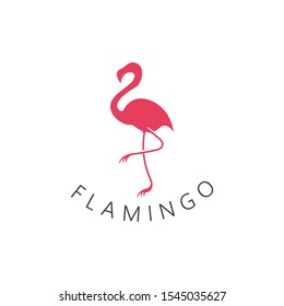 Flamingo logo design concept vector, Lone Flamingo bird logo template