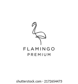 Plantilla de icono de diseño de logotipo Flamingo