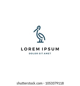 Flamingo Logo Design Template