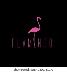 Flamingo logo design. Vector illustration.