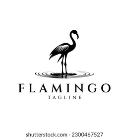 Flamingo logo design vector illustration