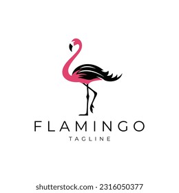 Flamingo logo design vector illustration