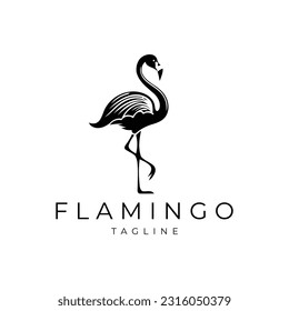 Flamingo logo design vector illustration