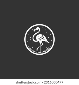 Flamingo logo design vector illustration