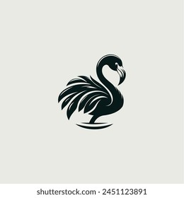 Flamingo logo design vector illustration