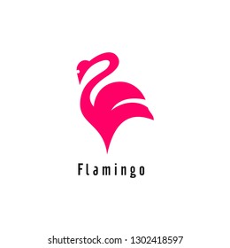 Flamingo logo design Vector Image