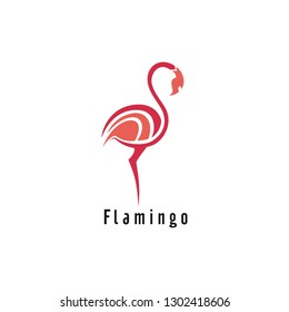 Flamingo logo design Vector Image