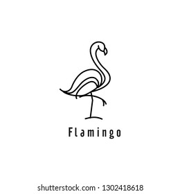 Flamingo logo design Vector Image