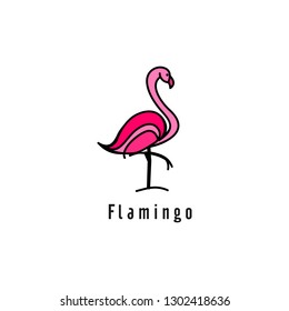 Flamingo logo design Vector Image