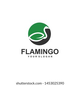 Flamingo logo design Vector Image, template, animal