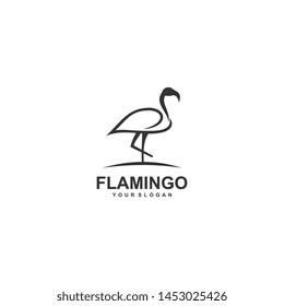 Flamingo logo design Vector Image, template, animal