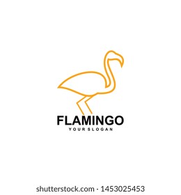 Flamingo logo design Vector Image, template, animal