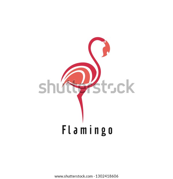 Flamingo Logo Design Vector Image Stock Vector (Royalty Free ...