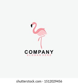 Flamingo Logo Design Vector Template. Modern Design. Vector Illustration