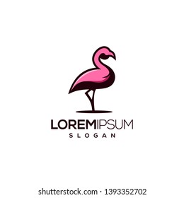 flamingo logo design,vector,illustration ready to use