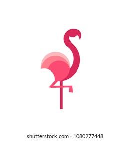 flamingo logo icon for creative industry
