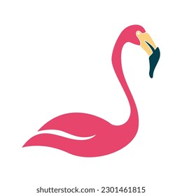 Flamingo logo icon design illustration