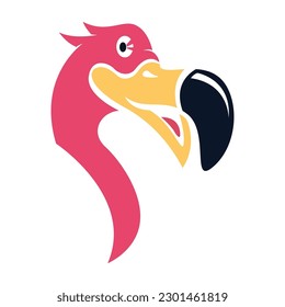 Ilustración de diseño de icono del logotipo de Flamingo