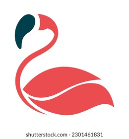 Flamingo logo icon design illustration