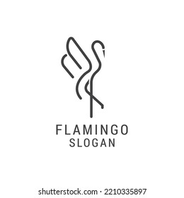 
Flamingo logo icon design template. luxury, vector.