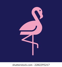 Flamingo Logo. Icon design. Template elements