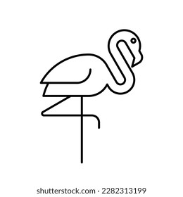 Logo de Flamingo. Diseño de iconos. Elementos de plantilla