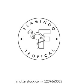 Flamingo logo icon template