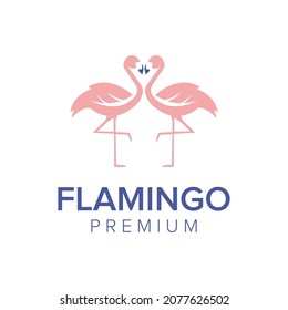 Flamingo-Logo-Symbol, Vektorvorlage