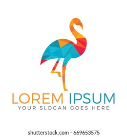 Flamingo logo. Flamingo illustration idea for logo.