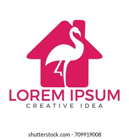 Flamingo logo. Flamingo illustration idea for logo.