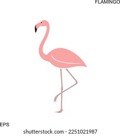 Flamingo logo. Isolated flamingo on white background