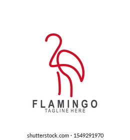 Flamingo logo with modern design. Icon flamigo vector illustration