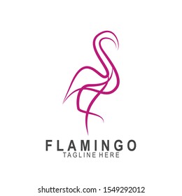 Flamingo logo with modern design. Icon flamigo vector illustration