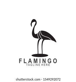 Flamingo logo with modern design. Icon flamigo vector illustration
