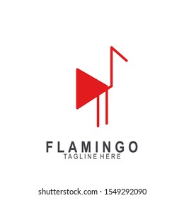 Flamingo logo with modern design. Icon flamigo vector illustration