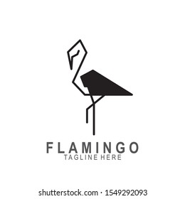 Flamingo logo with modern design. Icon flamigo vector illustration