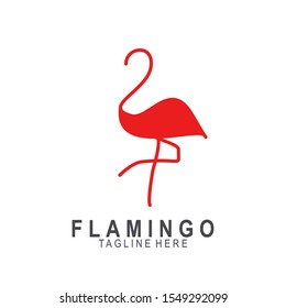 Flamingo logo with modern design. Icon flamigo vector illustration
