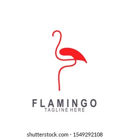 Flamingo logo with modern design. Icon flamigo vector illustration
