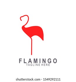 Flamingo logo with modern design. Icon flamigo vector illustration