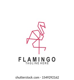 Flamingo logo with modern design. Icon flamigo vector illustration