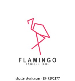 Flamingo logo with modern design. Icon flamigo vector illustration