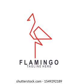 Flamingo logo with modern design. Icon flamigo vector illustration