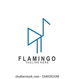 Flamingo logo with modern design. Icon flamigo vector illustration