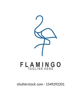 Flamingo logo with modern design. Icon flamigo vector illustration