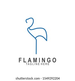Flamingo logo with modern design. Icon flamigo vector illustration