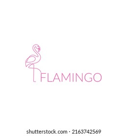 Flamingo Logo With One Simple Line